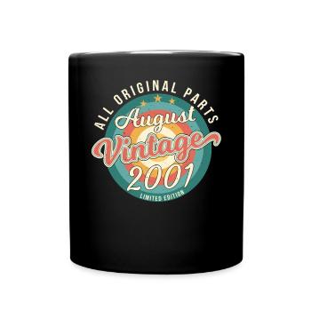 Vintage August 2001 - Full Colour Mug - black - Front