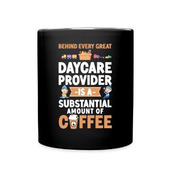 Childcare Daycare Provider Teacher - Full Colour Mug - black - Front