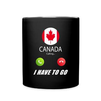 Le Canada appelle les drapeaux lusiger le sort - Mug uni - noir - Devant