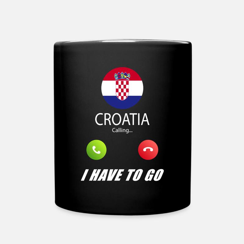 La Croatie appelle les drapeaux lusiger slogan - Mug uni - noir