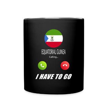 Equatorial Guinea calls to Lusiger flags saying - Full Colour Mug - black - Front