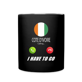 La Côte d’Ivoire appelle les drapeaux lusiger en disant - Mug uni - noir - Devant