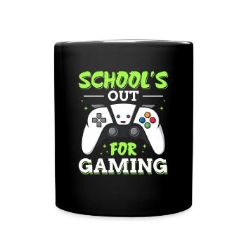 Schools Out For Gaming Last Day of School - Full Colour Mug - black - Front