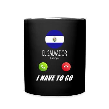 El Salvador calls lusiger flags saying - Full Colour Mug - black - Front
