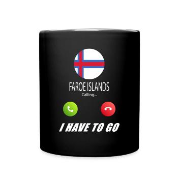 Faroe Islands calls lusiger flags saying - Full Colour Mug - black - Front
