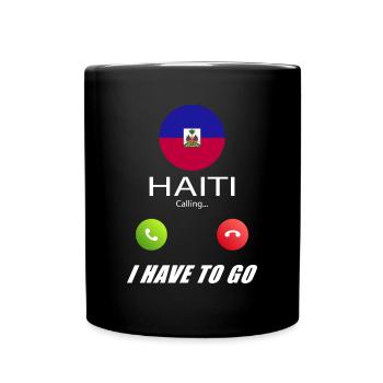 Haiti calls lusiger flags slogan - Full Colour Mug - black - Front