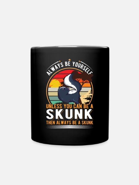 Stinktier Geschenk Skunk - Tasse einfarbig - Schwarz