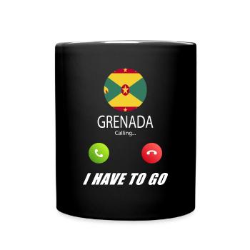 Grenada calls to Lusiger flags saying - Full Colour Mug - black - Front