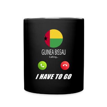 Guinea Bissau calls to Lusiger flags saying - Full Colour Mug - black - Front