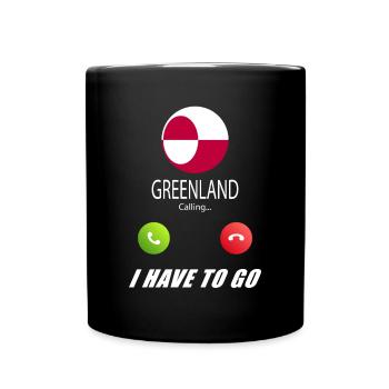 Le Groenland appelle les drapeaux lusiger slogan - Mug uni - noir - Devant