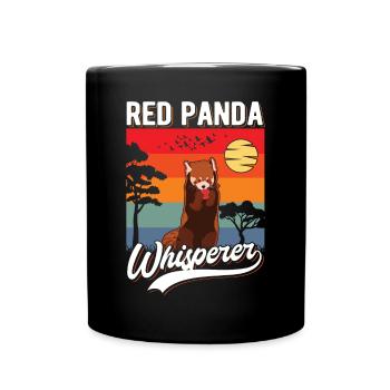 Roter Panda Flüsterer Red Panda Whisperer - Tasse einfarbig - Schwarz - Vorne