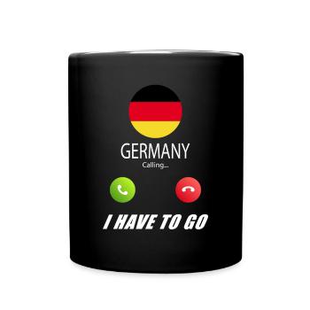 Germany calls to Lusiger flags saying - Full Colour Mug - black - Front