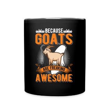 Parce que les chèvres sont des chèvres géniales - Mug uni - noir - Devant