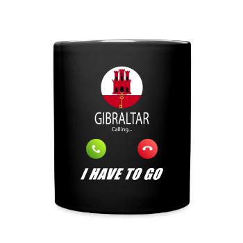 Gibraltar appelle aux drapeaux Lusiger en disant - Mug uni - noir - Devant