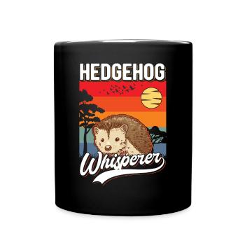 Igel Flüsterer Hedgehog Whisperer - Full Colour Mug - black - Front
