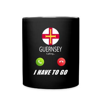 Guernesey appelle les drapeaux lusiger - Mug uni - noir - Devant