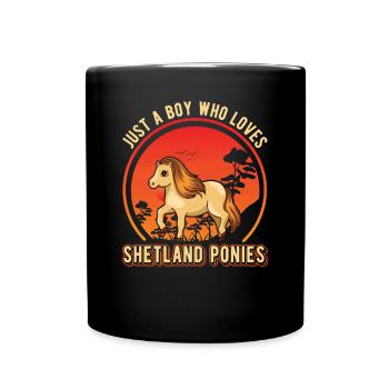 Shetland Pony Boy Shetland Pony Shetty - Full Colour Mug - black - Front