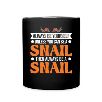 Snail Gift Vineyard Snail - Full Colour Mug - black - Front
