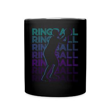 Joueur de Ringball Rétro - Mug uni - noir - Devant