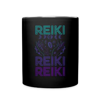 Reiki Healer Spiritual Healing Holistic Healing - Full Colour Mug - black - Front