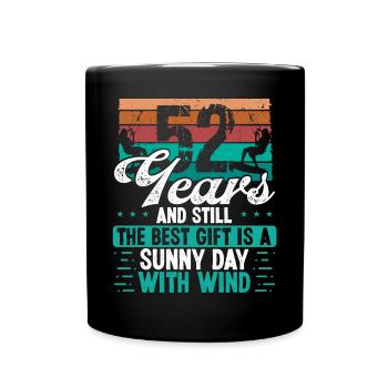 52 Year Old Kitesurfer Kiteboarding 52 Birthday - Full Colour Mug - black - Front