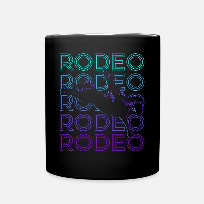 Rodéo Équestre Rétro - Mug uni - noir