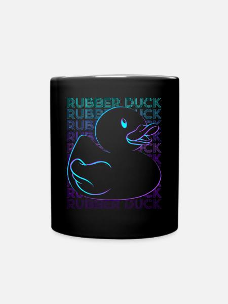 Gummi-Ente Retro - Tasse einfarbig - Schwarz