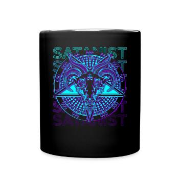 Satanist Satan Baphomet Occultism Cult Pagan - Full Colour Mug - black - Front