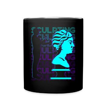 Sculpture Sculptor Retro - Full Colour Mug - black - Front