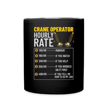 Formation de grutier Ouvrier de la construction Tour de grue - Mug uni - noir - Devant