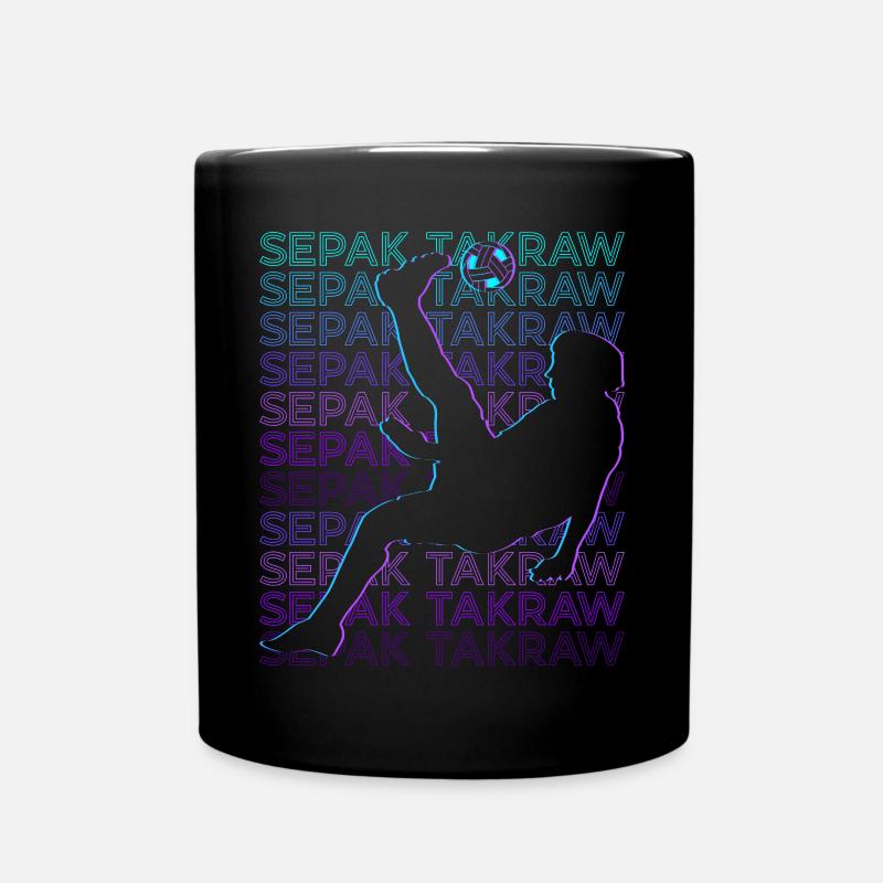 Sepak Takraw Spieler Retro - Tasse einfarbig - Schwarz