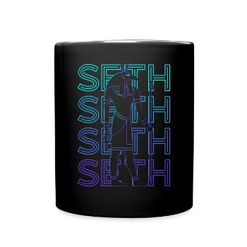 Seth Christliches Christentum Sohn von Adam Retro - Tasse einfarbig - Schwarz - Vorne