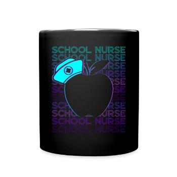 School Nurse Retro - Full Colour Mug - black - Front