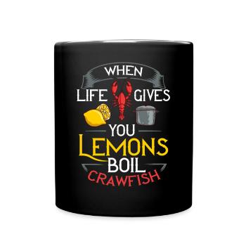 Krebse Kochen Topf Schwänze Krabben Hummer - Tasse einfarbig - Schwarz - Vorne