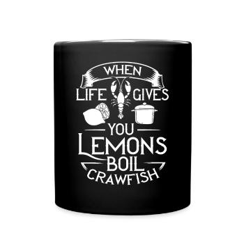 Krebse Kochen Topf Schwänze Krabben Hummer - Tasse einfarbig - Schwarz - Vorne