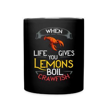 Krebse Kochen Topf Schwänze Krabben Hummer - Tasse einfarbig - Schwarz - Vorne