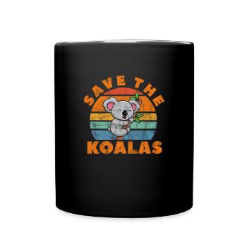 Koala - Tasse einfarbig - Schwarz - Vorne