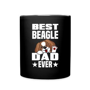 Lustiges Beagle Geschenk Beagle Papa Beagle Dad - Tasse einfarbig - Schwarz - Vorne