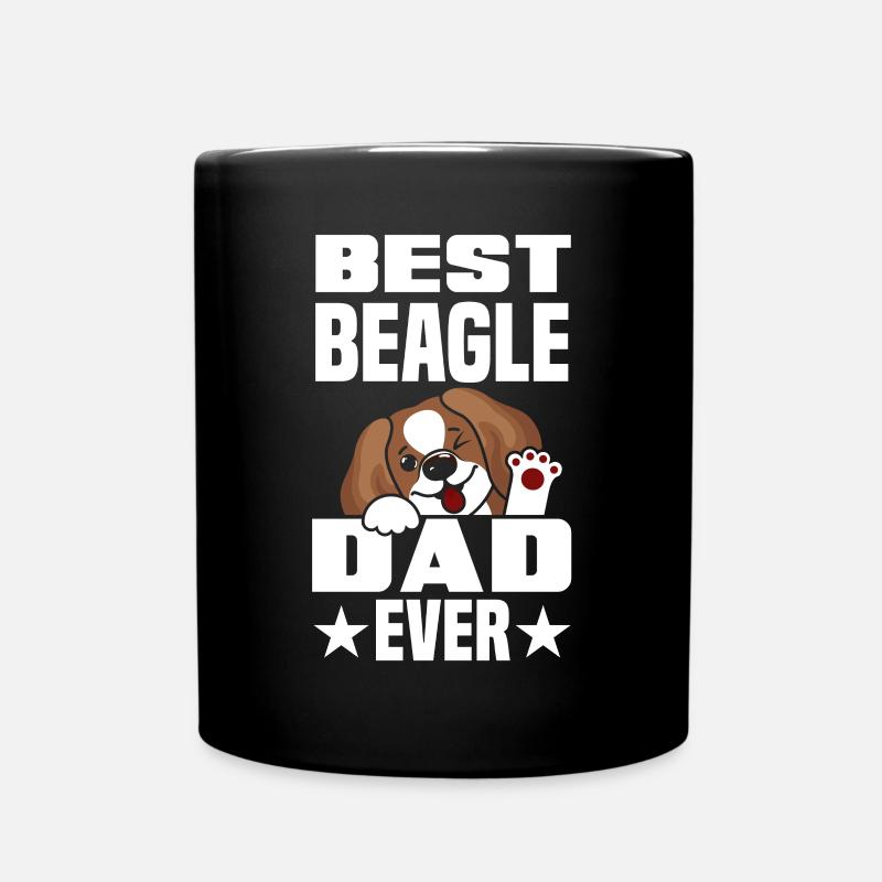 Lustiges Beagle Geschenk Beagle Papa Beagle Dad - Tasse einfarbig - Schwarz