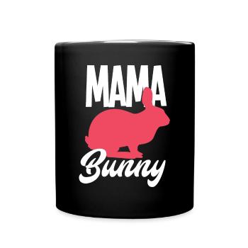 Hase Kaninchen Haustier Hasen Mama Geschenk - Tasse einfarbig - Schwarz - Vorne