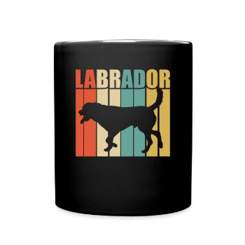 Labrador rétro - Mug uni - noir - Devant