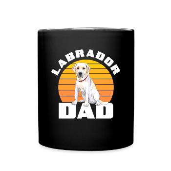 Labrador Dad Labrador Papa - Tasse einfarbig - Schwarz - Vorne