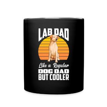 Labrador Dad Labrador Papa - Tasse einfarbig - Schwarz - Vorne
