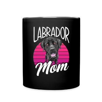 Labrador noir Labrador Mama - Mug uni - noir - Devant