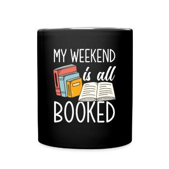 Bookworm Book Lover Librarian Gift - Full Colour Mug - black - Front