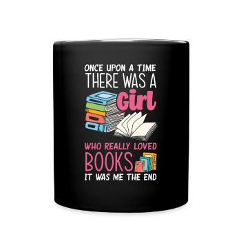 Bookworm Book Lover Librarian Gift - Full Colour Mug - black - Front