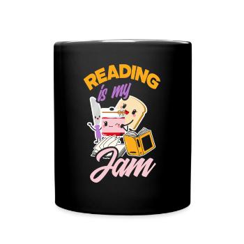 Bookworm Book Lover Librarian Gift - Full Colour Mug - black - Front