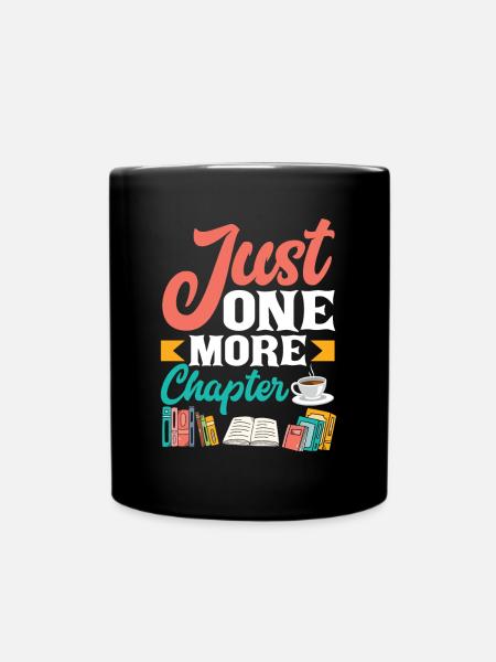 Bookworm Book Lover Librarian Gift - Full Colour Mug - black