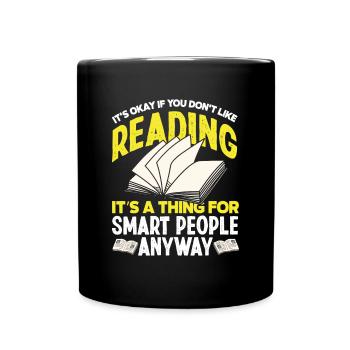 Bookworm Book Lover Librarian Gift - Full Colour Mug - black - Front