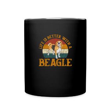 Beagle - Full Colour Mug - black - Front